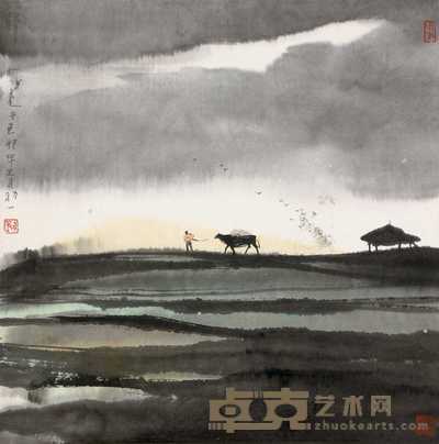 杨明义 归 镜心 34.1×34.1cm